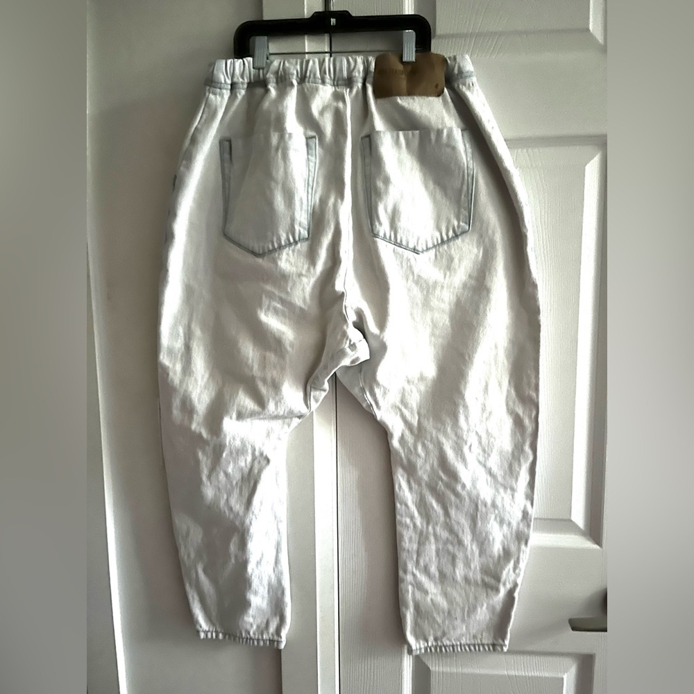 One Teaspoon Light Wash Boyfriend Jeans with Drawstring Waist - Picture 7 of 13